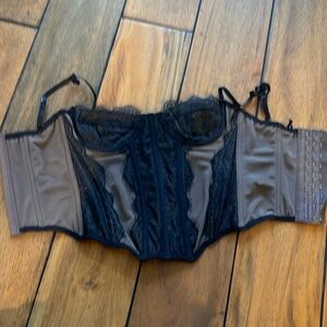 Black/brown urban outfitters corset size small